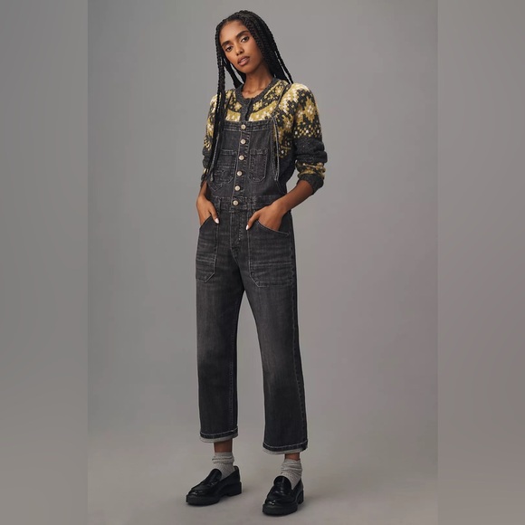 NWT! Anthropologie Black Denim Pilcro Painter Denim...